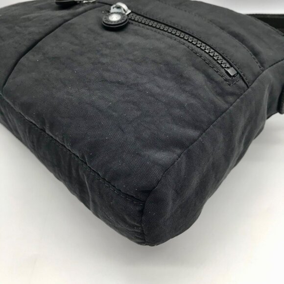 Kipling Black Noir Nylon Multipocket Angie Shoulder Bag - Picture 7 of 11